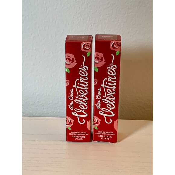 2X Lime Crime Velvetines PUMPKIN MATTE LIPSTICK Lip Stain FULL SIZE 0.088 fl. oz - Picture 1 of 8